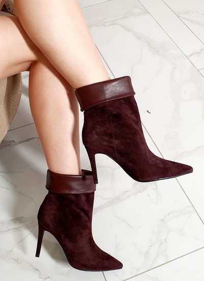 Ankle boots chocolate suede